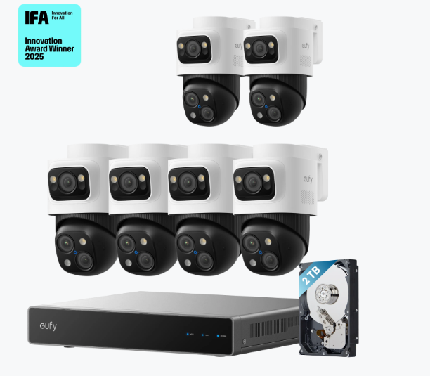 eufy PoE NVR Security System S4 Max + 2 PoE Cam S4 Add-Ons